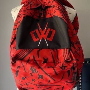 CWD Kids Backpack Red Black Bookbag